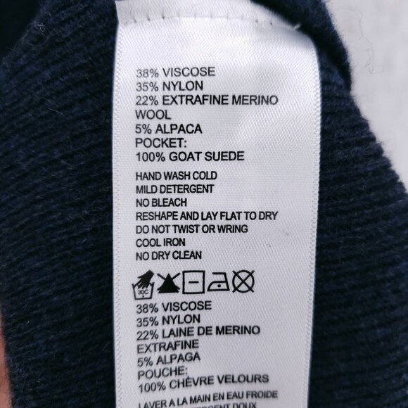 NWT TOMMY BAHAMA Cascade Tunic Blue Merino Alpaca Blend Goat Suede Pockets SMALL - Picture 7 of 7